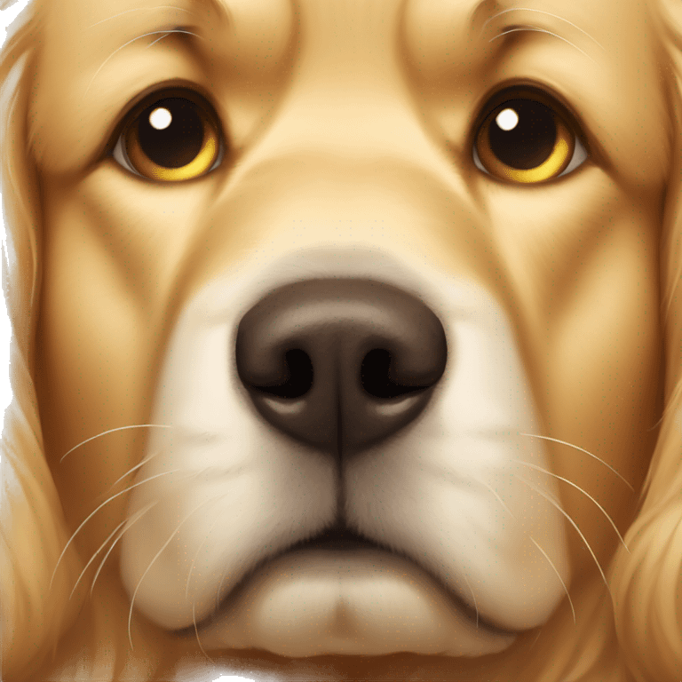 Sad golden retriever face emoji