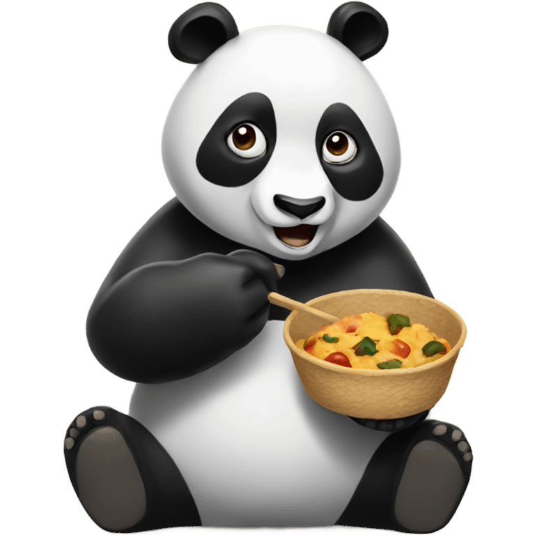 Panda stealing food  emoji