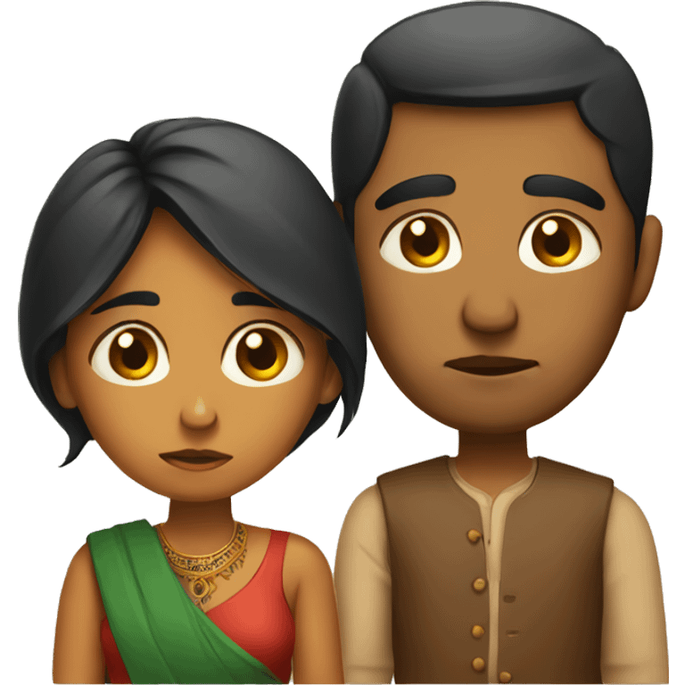 sad indian couple emoji