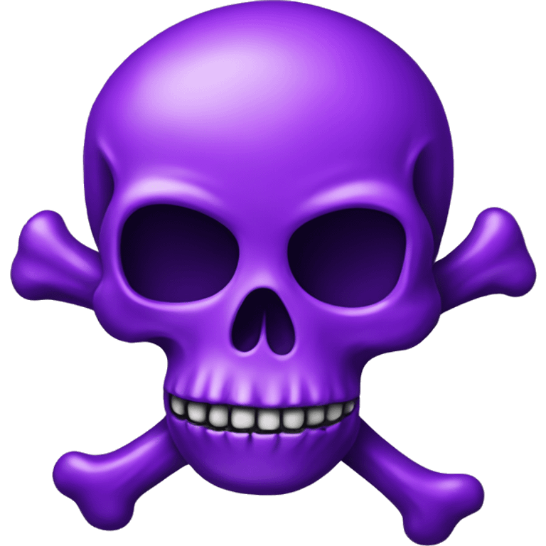 Purple skull and crossbones  emoji