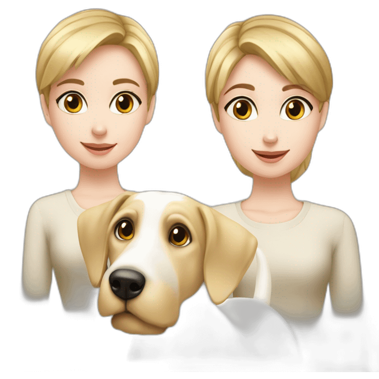 Parson Russell With 2 girl blond emoji