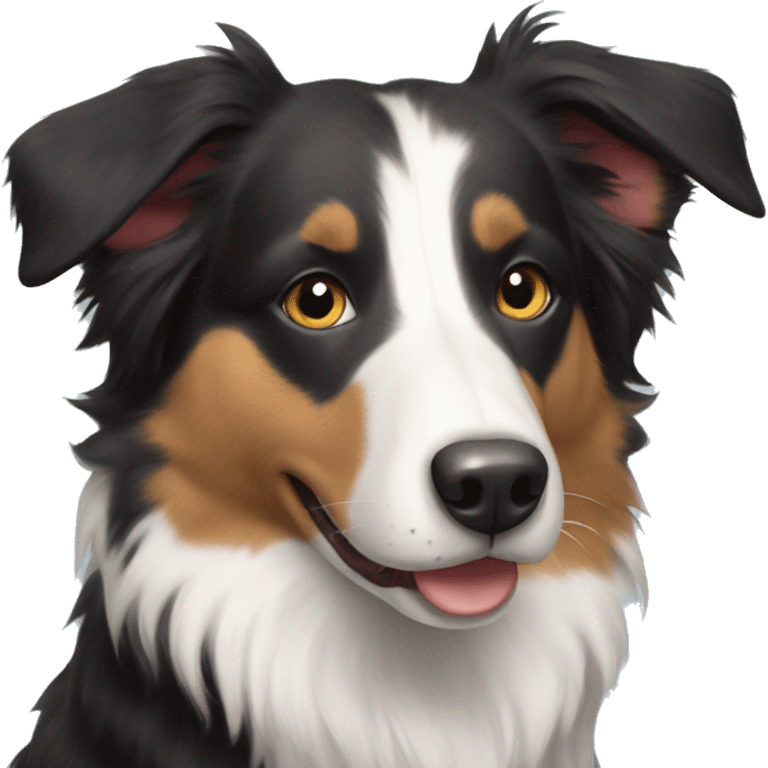 A border collie mixed with Australian shepherd  emoji