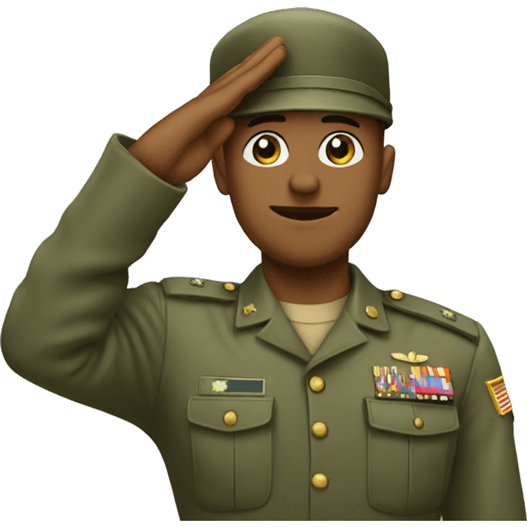 real soldier saluting emoji