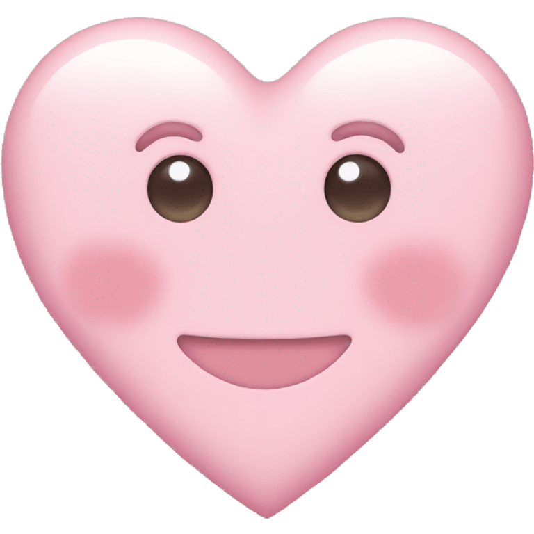 A pastel pink heart emoji