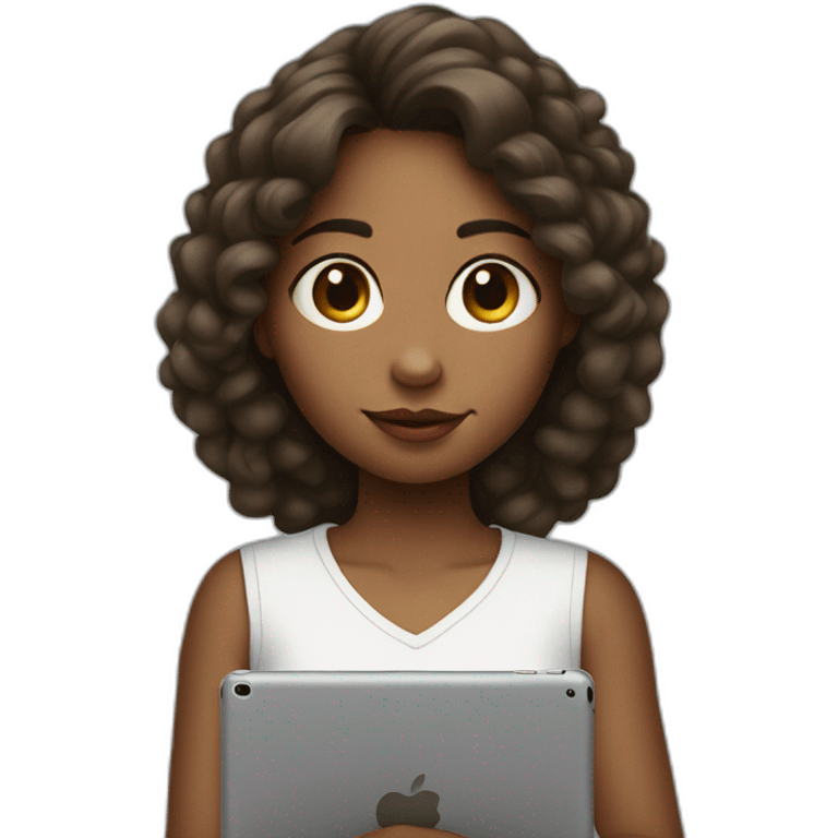 Girl drawing on an ipad emoji