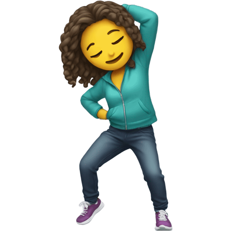 girl dabbing emoji