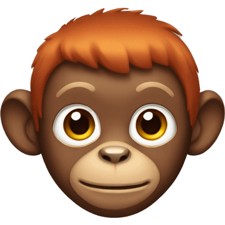 Monkey with red hair emoji