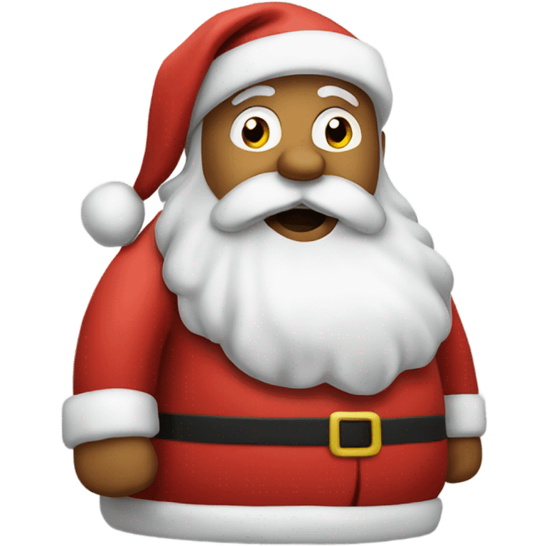 Santa with a big butt emoji