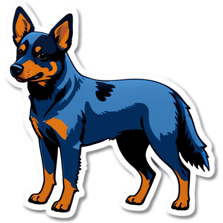 blue heeler in blue heels emoji