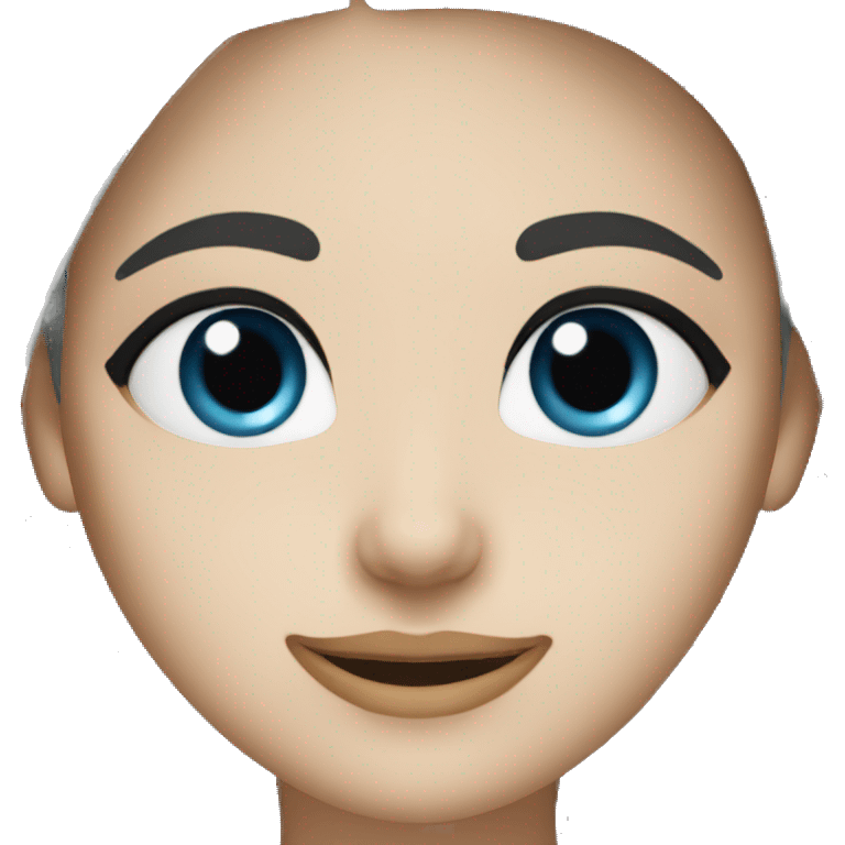 Nurse with straight black hair, blue eyes, white skin emoji