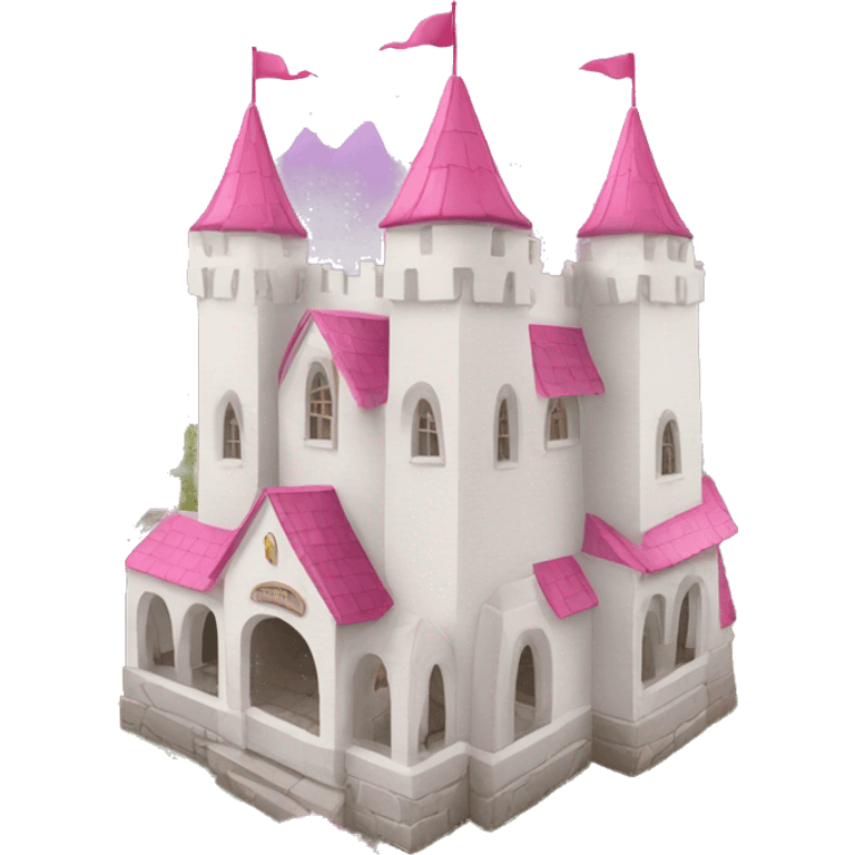 white castle with pink roofs emoji