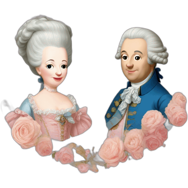 marie antoinette with Louis XVI emoji