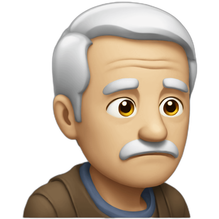 sad old man emoji