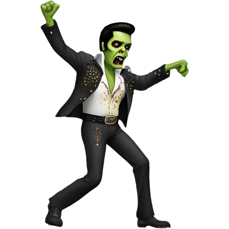 elvis zombie dancing emoji