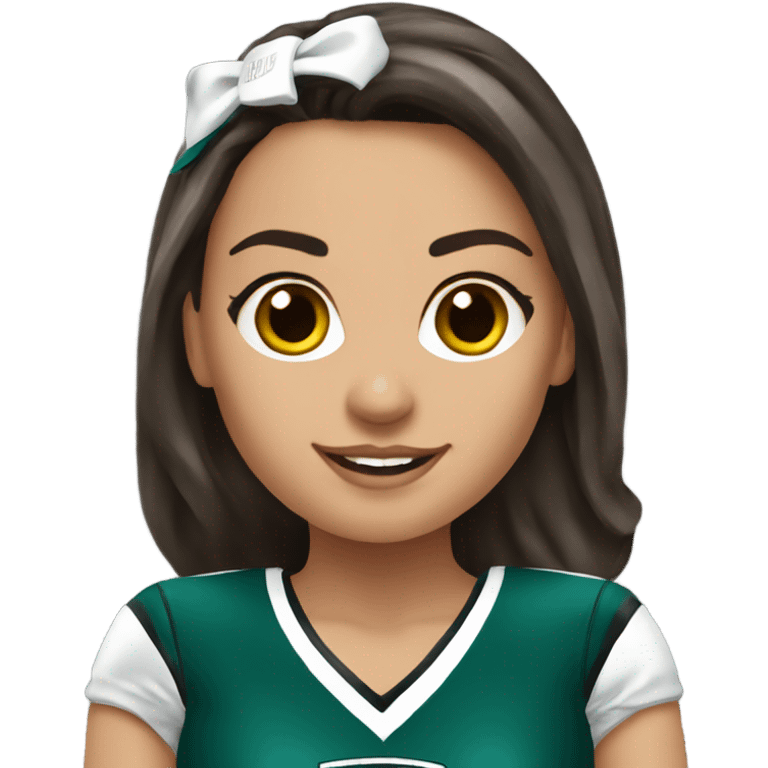 Philadelphia Eagles cheerleader brunette cheer emoji