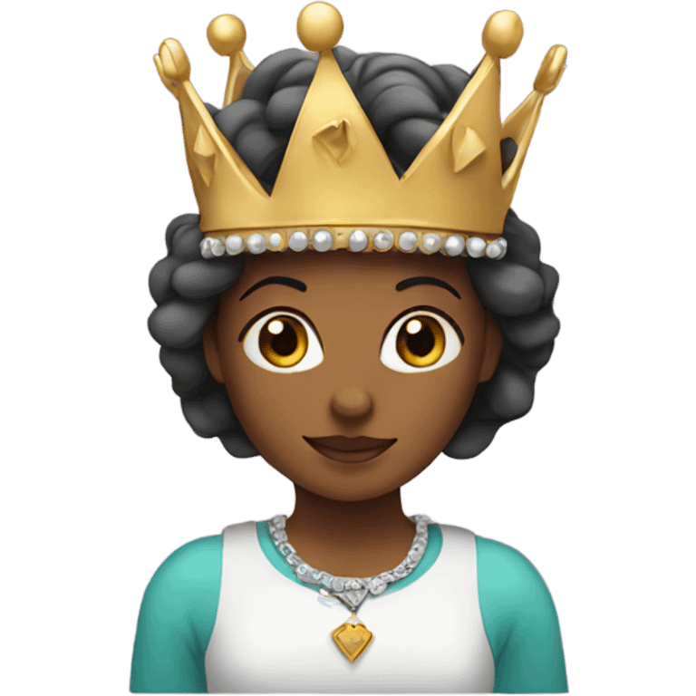 Girl with crown emoji