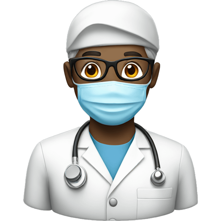 male nurse with glasses emoji