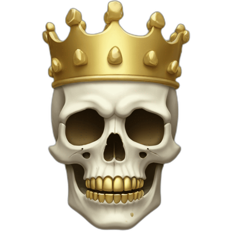 skull with gold crown emoji