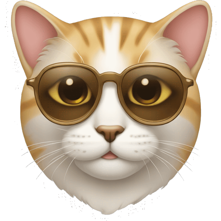 Gato siamês com óculos  emoji