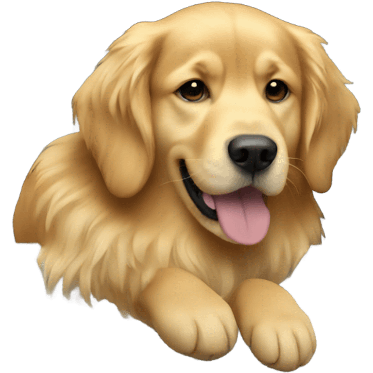 golden retriever in a car emoji