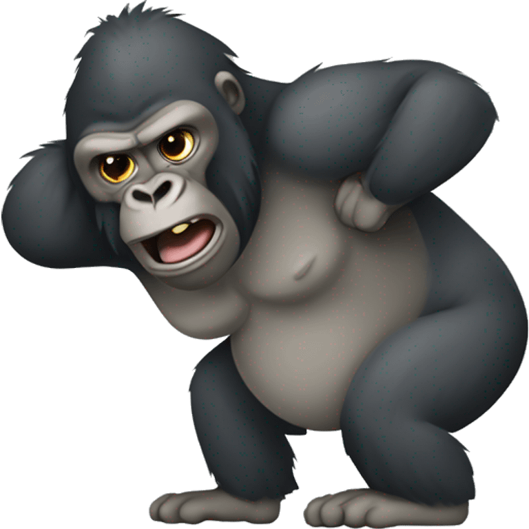 Gorilla farting emoji