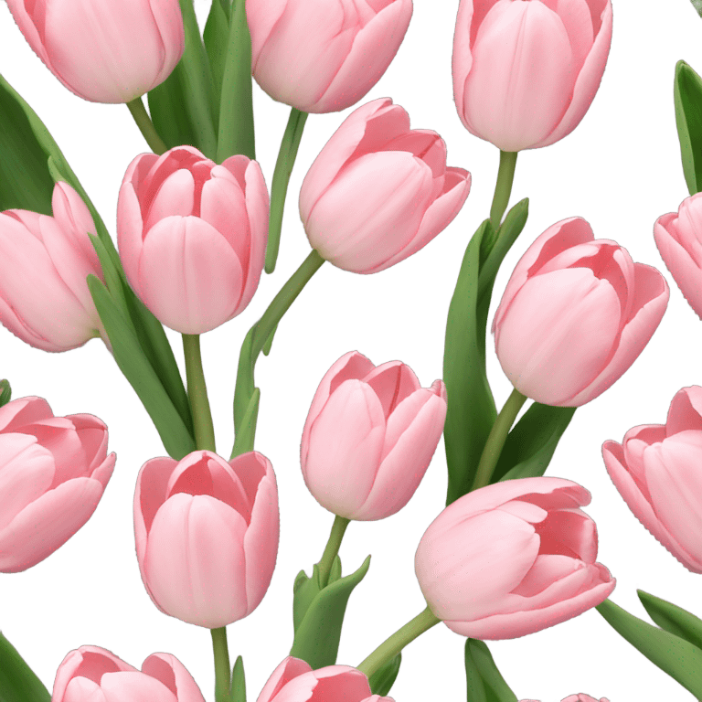 Pale pink bouquet of tulips emoji