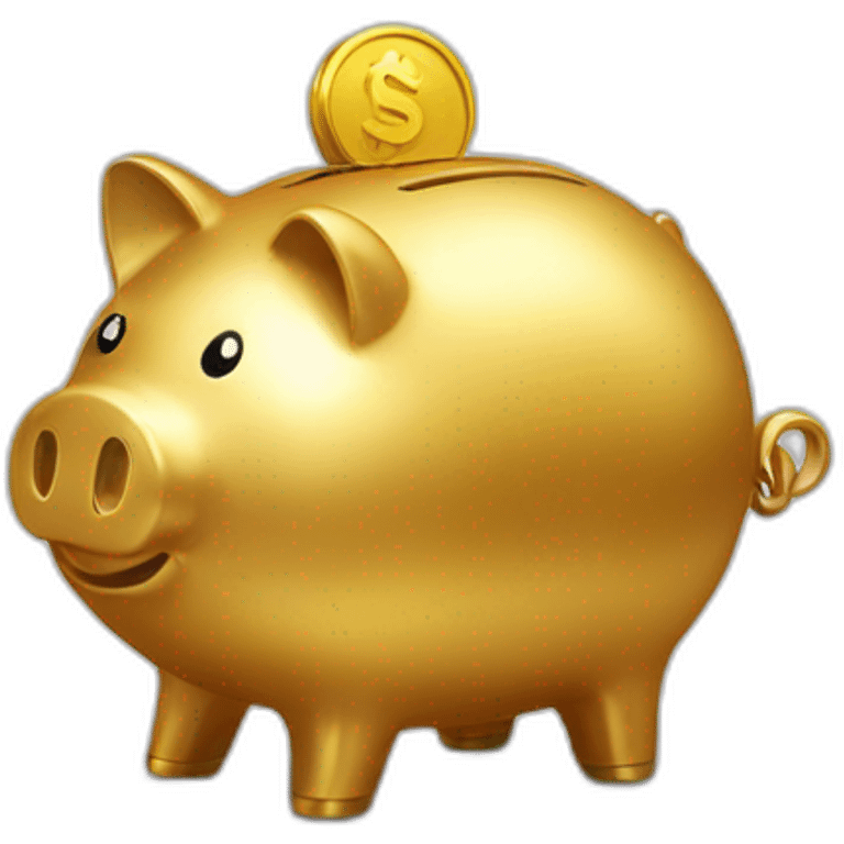 goldenned piggy bank emoji