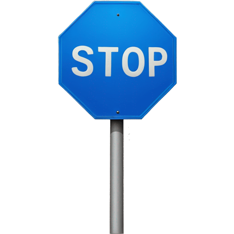 blue stop sign emoji