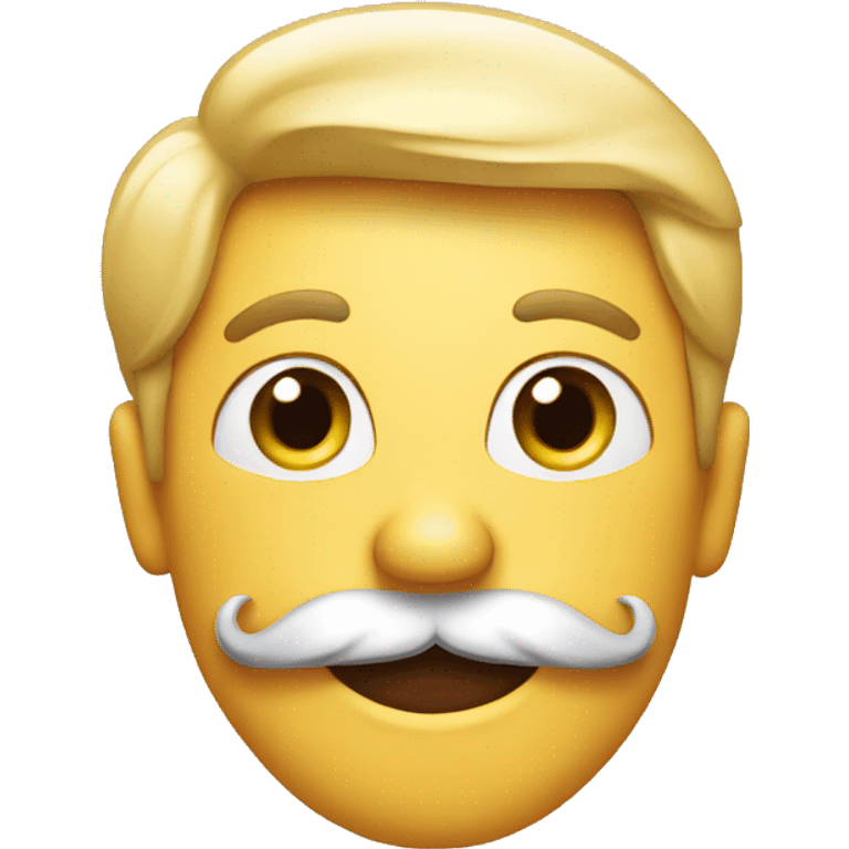 Happy face with mustache  emoji