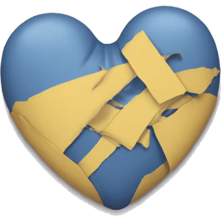 A broken heart taped up emoji