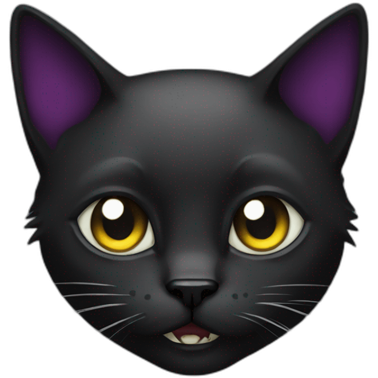 goth cat emoji