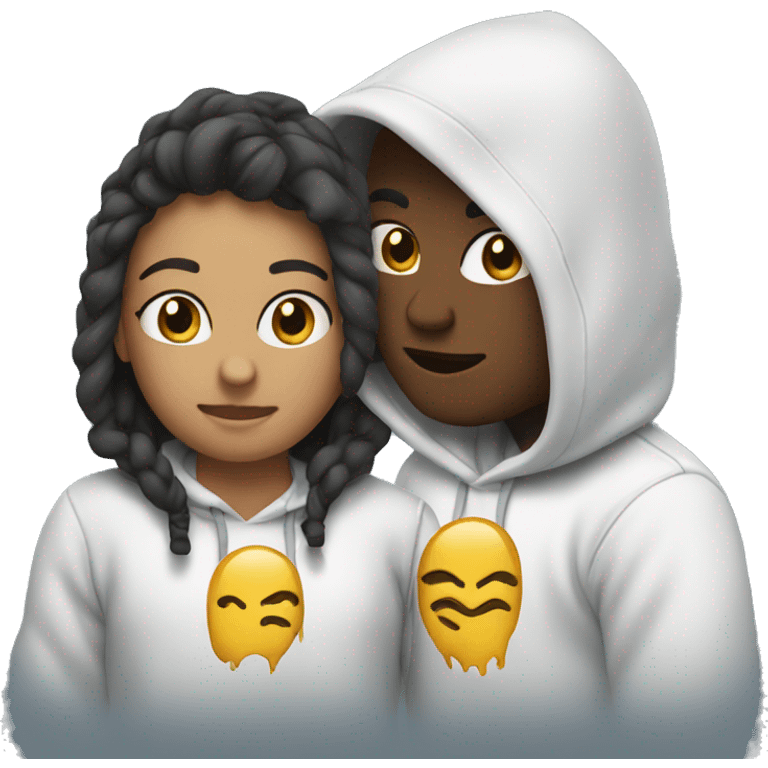 Two persons matching hoodies  emoji