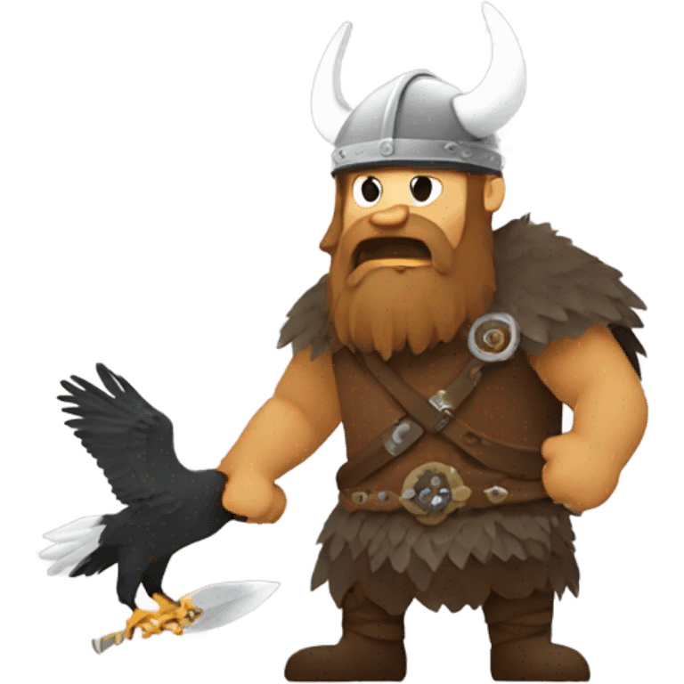 Viking eating an eagle emoji