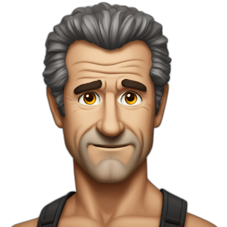 Mel Gibson portrait emoji