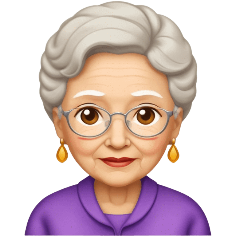 A full-length grandmother emoji