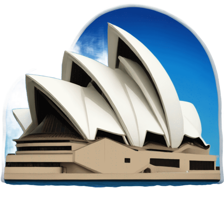 Sydney opera house with blue emoji