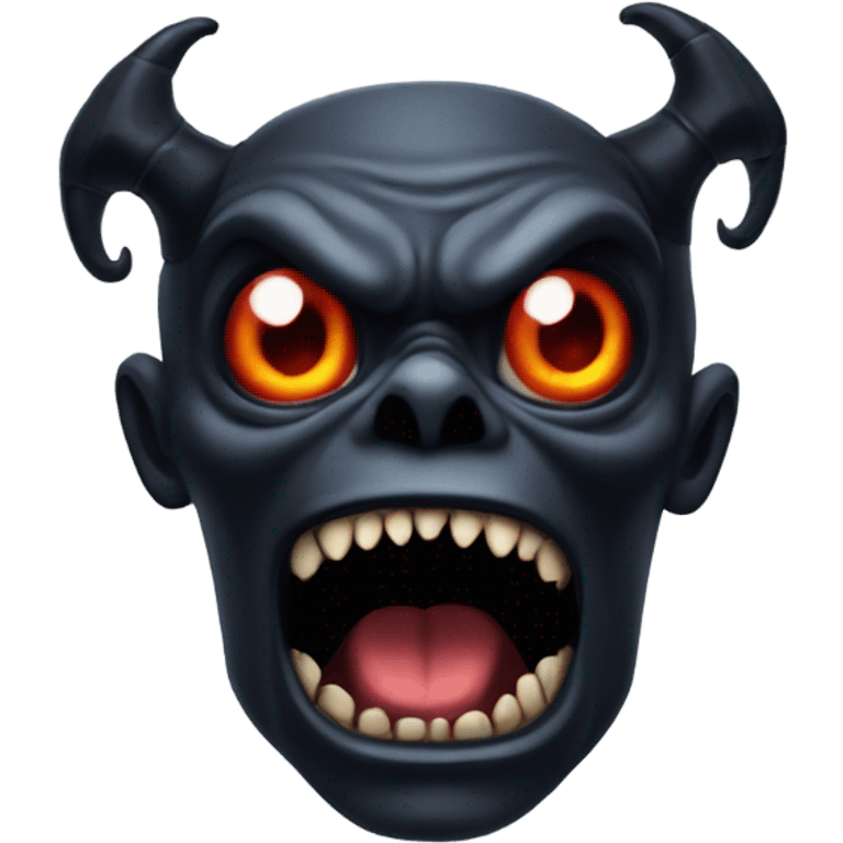 Horrified dark gothic evil monster emoji