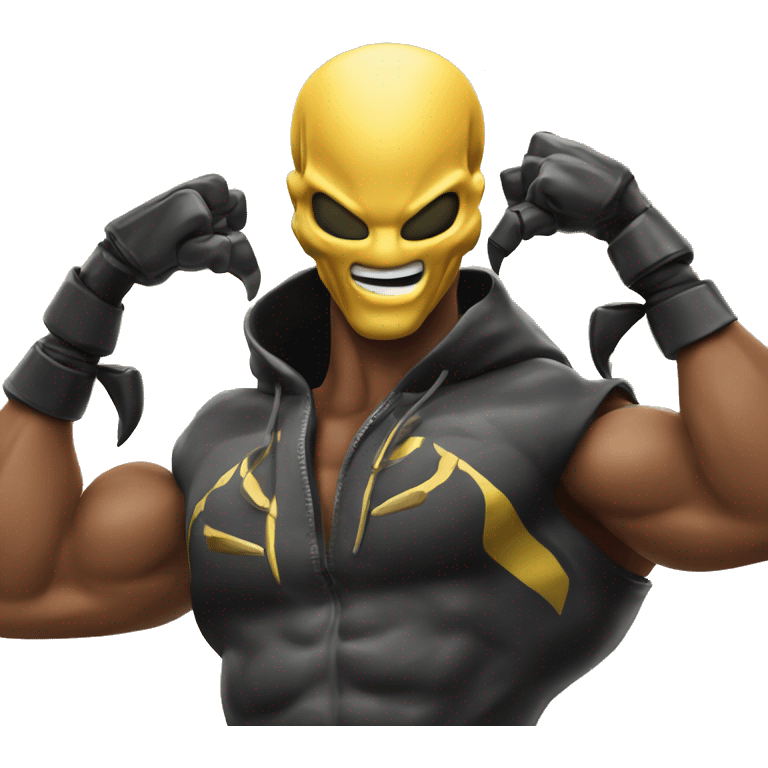 Scorpion flexing muscles with AI behind him emoji