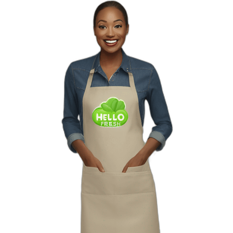 Hello fresh brand ambassador apron door to door  emoji