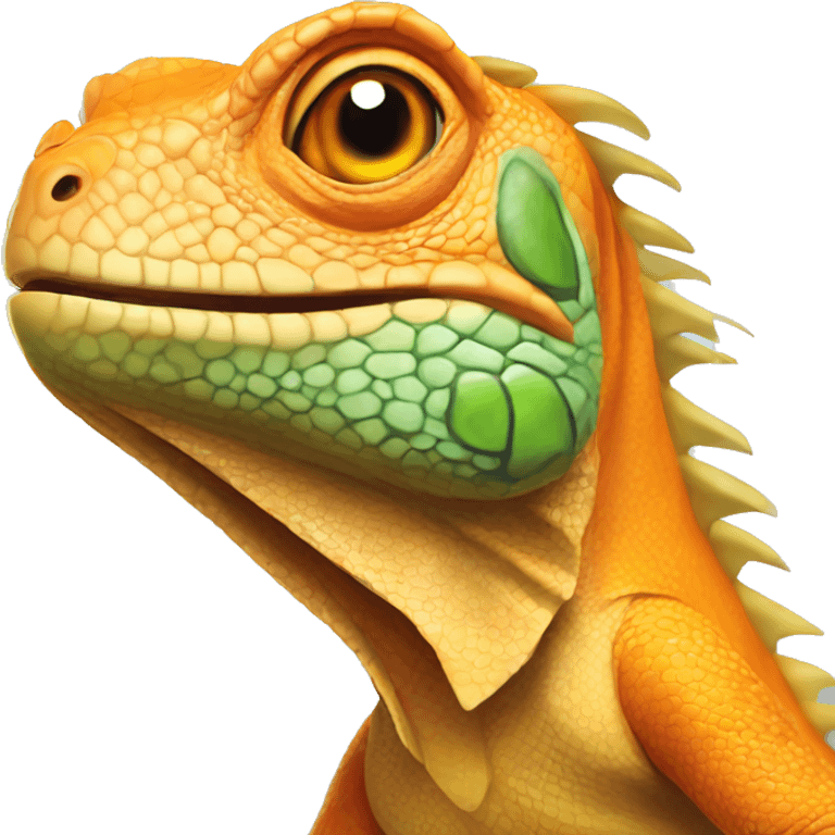 Orange iguana emoji