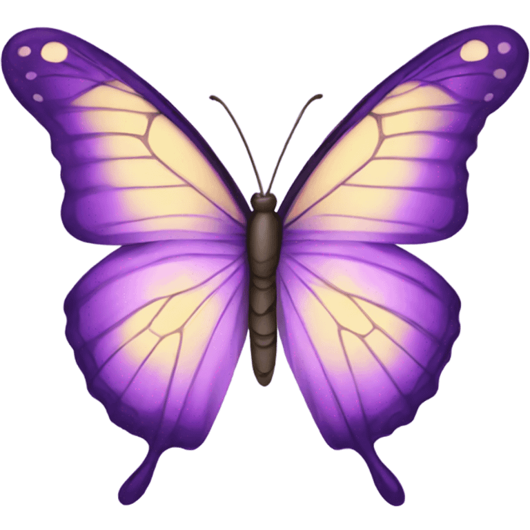 Purple tilted butterfly emoji