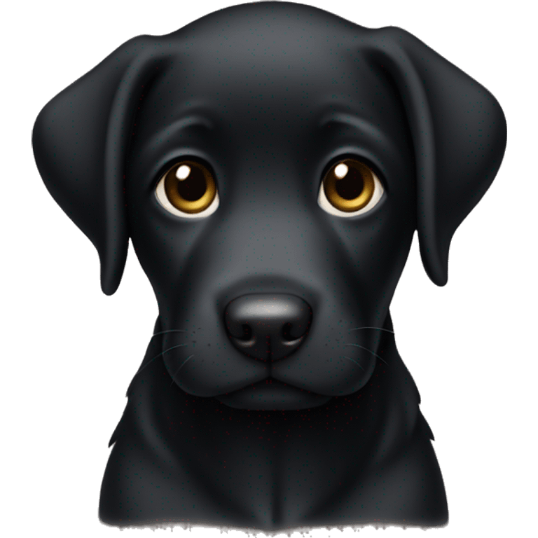 Black lab puppy emoji