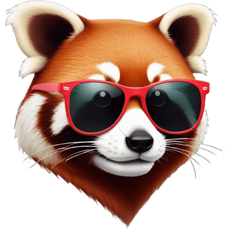 Red panda wearing sunglasses  emoji