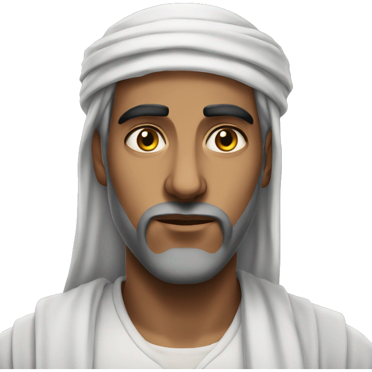 arab photorealistic serious emoji