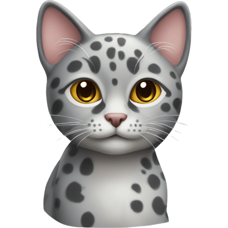 Speckled gray cat emoji