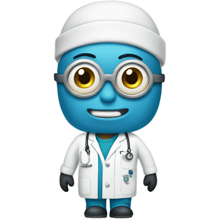 Minion in hospital scrubs emoji