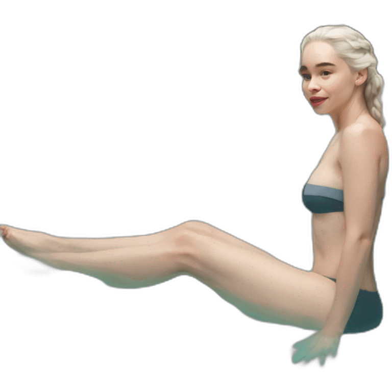 Emilia Clarke swim emoji