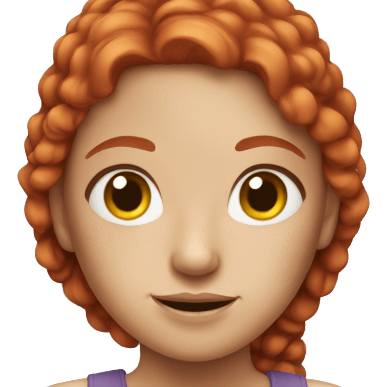 Girl with red hair and freckles  emoji