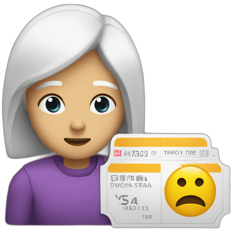 Metro ticket sad emoji