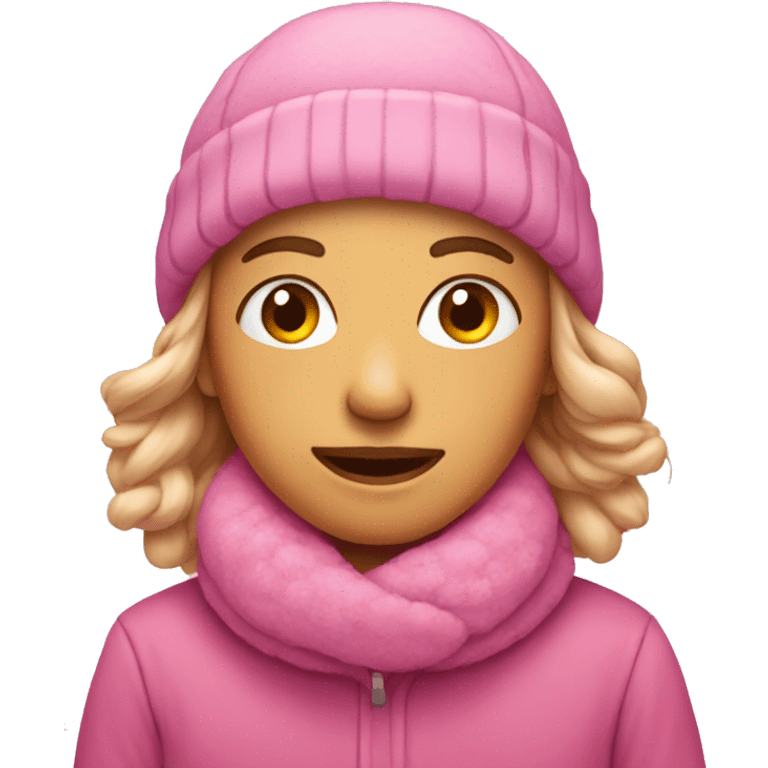 Pink winter emoji